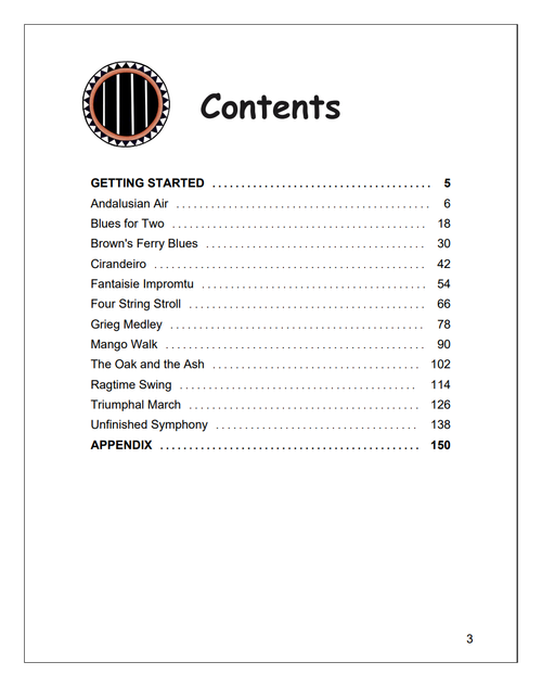 Ukulele Songs for 1, 2, or 3 Players